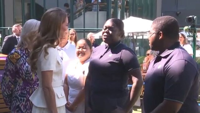 Princess Kate shows concern for Wimbledon staff as she takes place in Royal Box