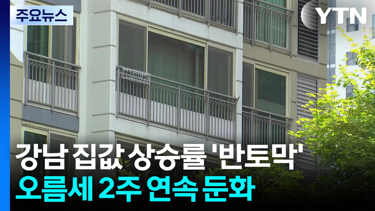 강남 집값 상승률 '반토막'...오름세 2주 연속 둔화 / YTN