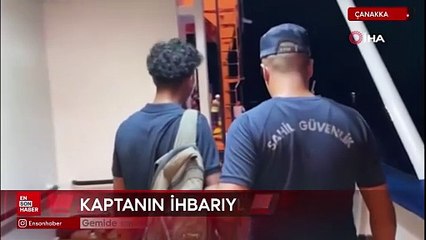 Gemide saklanarak yurt dışına kaçamak isteyen göçmenler kaptanın ihbarıyla yakalandı