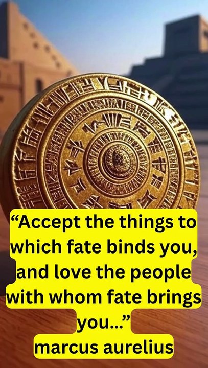 accept the things to which fate binds you I motivation