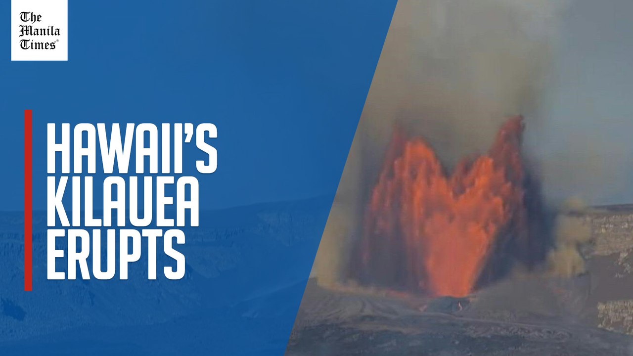 Hawaii's volcano Kilauea erupts, gushing out columns of lava