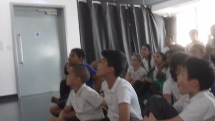 Superman star Nicholas Hoult surprises children at arts centre in east London