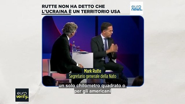Fact checking: Mark Rutte non ha detto che l'Ucraina è un territorio americano
