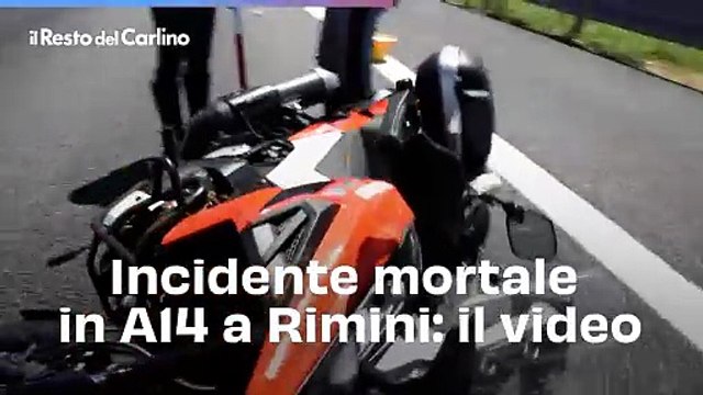 Incidente mortale in A14 a Rimini: il video