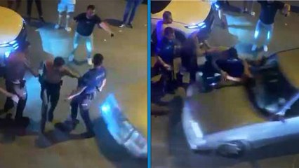 Firari hükümlüye yönelik düzenlenen operasyonda otomobille polise çarptı; 3 gözaltı