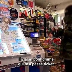 Offrir un ticket gagnant de 1000 euros à un SDF 🥰