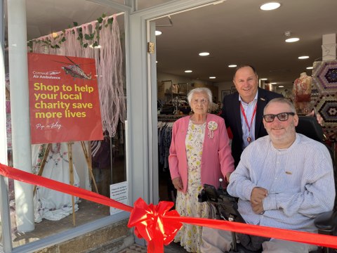 Opening of Cornwall Air Ambulance shop in Truro, Thursday July 10
