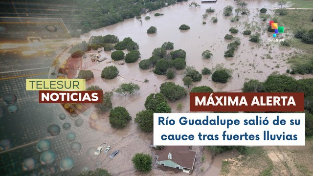 En Estados Unidos, el Río Guadalupe creció hasta 26 pies luego de intensas lluvias
