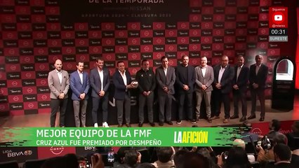 Cruz Azul es premiado por desempeño como mejor equipo de la FMF