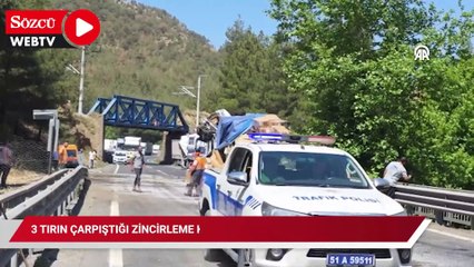 Adana'da 3 tırın çarpıştığı zincirleme kazada 1 kişi öldü, 2 kişi yaralandı
