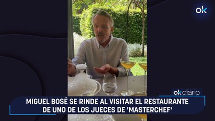 Miguel Bosé sorprende al visitar el restaurante de un juez de 'MasterChef' 🍽️
