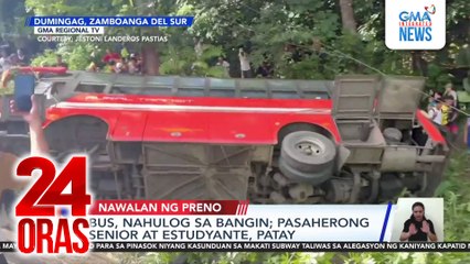 Bus, nahulog sa bangin; pasaherong senior at estudyante, patay | 24 Oras