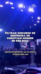 El discurso de despedida de Christian Horner en Red Bull