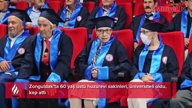 Tazelenme Üniversitesi mezun verdi! 60 yaş üstü öğrenciler kep attı