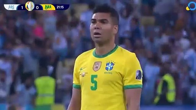 Gol de Di María a Brasil - Relato de Pablo Giralt Copa America Brasil 2021 - Argentina 1 - 0 Brasil