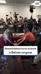 Heated debate turns to brawl in Bolivian congress