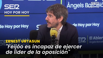 Ernest Urtasun: “Feijóo es incapaz de ejercer de líder de la oposición y Abascal ejerce como un matón de barrio”