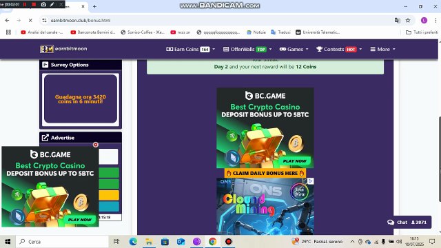 Sito GRATUITO per GUADAGNARE Dollari o Criptovalute ogni 5 minuti . FACILE FACILE