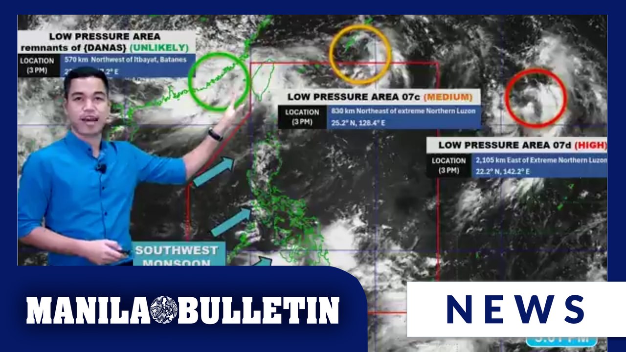 Habagat rains shift to Visayas, Mindanao; 3 low-pressure areas monitored — PAGASA