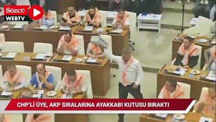 CHP'li üye, AKP sıralarına ayakkabı kutusu bıraktı