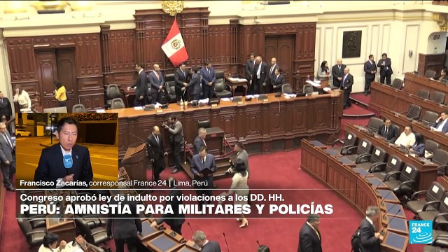 Congreso peruano aprobó ley de amnistía para militares y policías