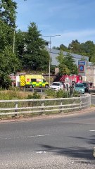 Telford roads gridlocked after car crashes into barrier over A442