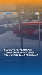 Seorang Pejalan Kaki Tewas Tertabrak Feeder Trans Semarang di Klipang