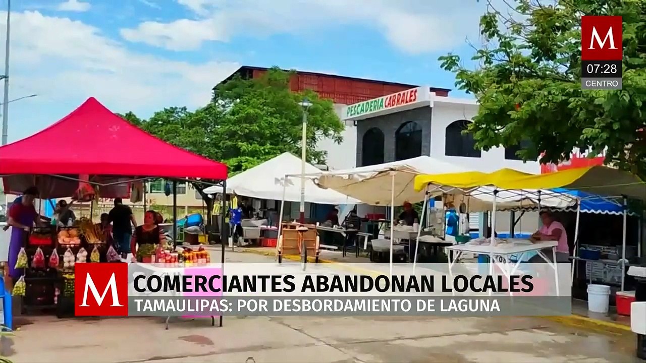 Desborde de la laguna Champayán obliga a comerciantes a evacuar en Tamaulipas