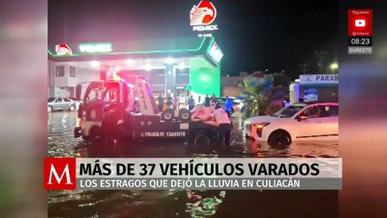 Autoridades rescatan a 37 personas tras intensas lluvias en Culiacán