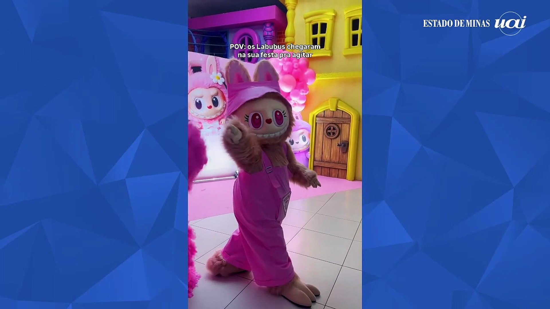 Labubus viram atração em festa de aniversário