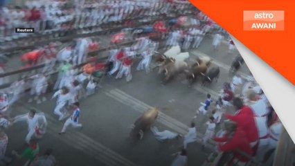 Tujuh cedera hari keempat Festival Larian Lembu di Sepanyol