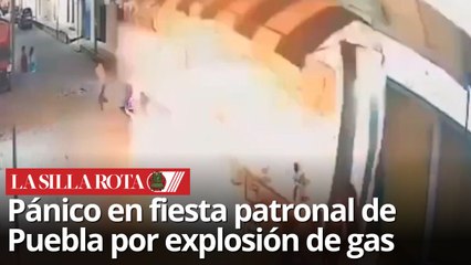 Explosión de tanque de gas en fiesta patronal de Puebla