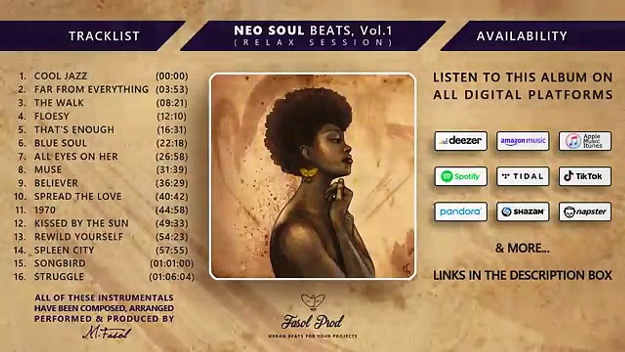 ⌚ 1 HOUR of NEO SOUL Instrumental Music (Relaxing _ Calming _ Chill) LONG MIX