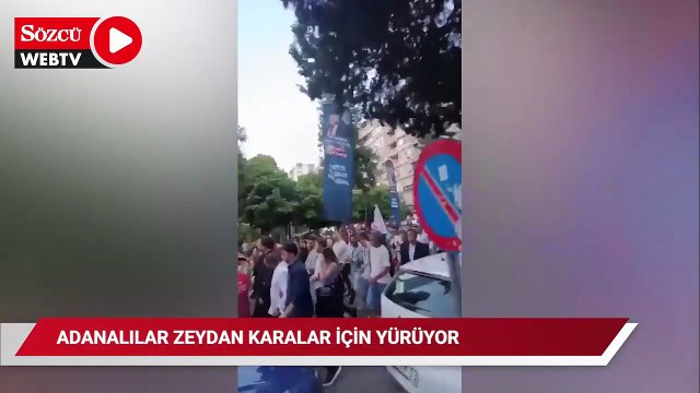 CHP'li gençler Adana'da Zeydan Karalar için yürüyor