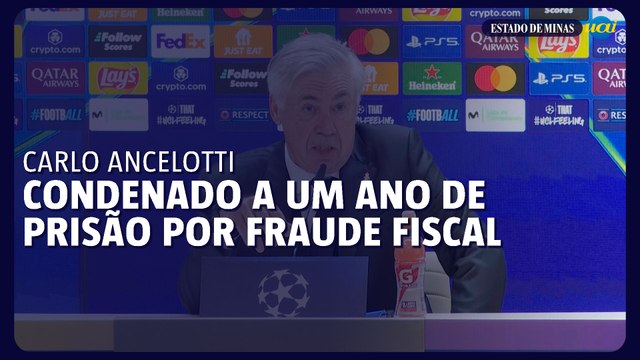 Carlo Ancelotti é condenado a um ano de prisão por fraude fiscal na Espanha