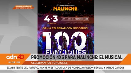 ¡Malinche celebra 100 funciones! Vive la historia que une dos mundos con música, danza y emoción