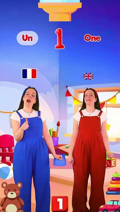 Compte jusqu’à 10 en français et en anglais 🥰 #learning #french #english #enfants #kids #apprendre
