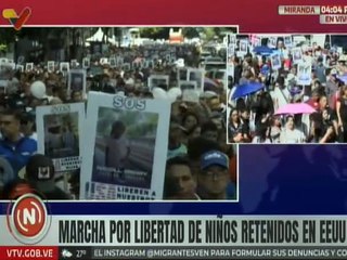 Venezolanos denuncian actos de lesa humanidad y exigen la liberación de los niños retenidos en EE.UU.