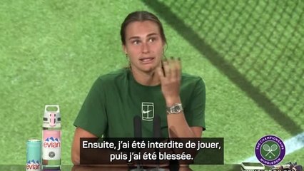 Wimbledon - Sabalenka : "J'ai une relation difficile avec Wimbledon"