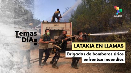 Bomberos de Siria combaten incendios en Latakia por octavo día consecutivo