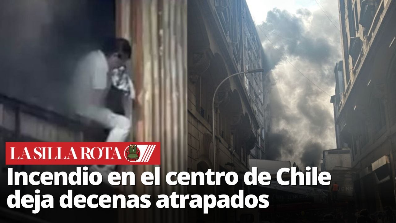 Incendio en Santiago, Chile: Bomberos evacúan a atrapados entre llamas y humo