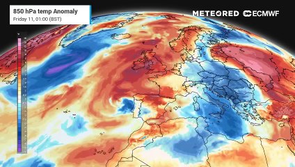 Temperature anomalies in the UK and Europe this weekend