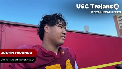 USC Trojans Offensive Lineman Justin Tauanuu Discusses Working With Coach Zach Hanson