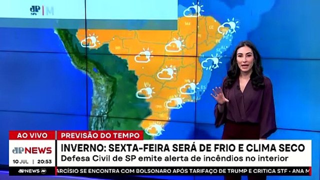Sexta-feira será de frio e clima seco | Previsão do Tempo