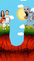 क्या Ronaldo और Messi राक्षस से बच पाएंगे? 😱 | Ronaldo vs Georgina vs Demon | VFX Cartoon Shorts