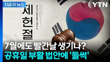 15년 만에 부활하나? 제헌절, 공휴일 재지정 법안 발의 [지금이뉴스] / YTN
