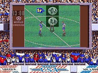 Jikkyou World Soccer 2 Fighting Eleven (SNES) CPU VS CPU Mode