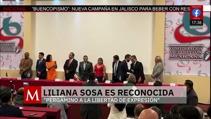 Reconocen a Liliana Sosa con el premio "Pergamino a la Libertad de Expresión"