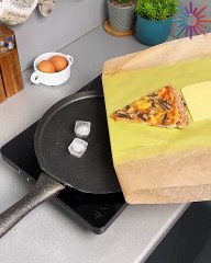 Hack on how to cook leftover pizza👨‍🍳🍕