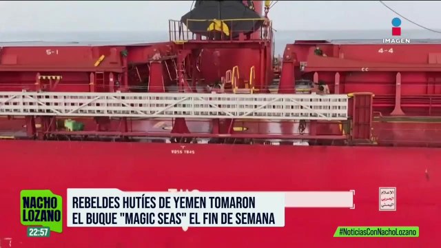 Grupo hutí hunde buque en el Mar Rojo; rescatan a 22 tripulantes